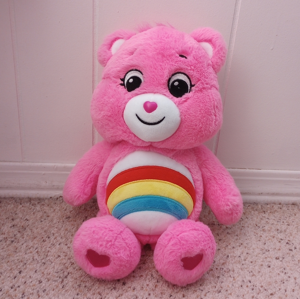 Pink Rainbow Care Bear Plush